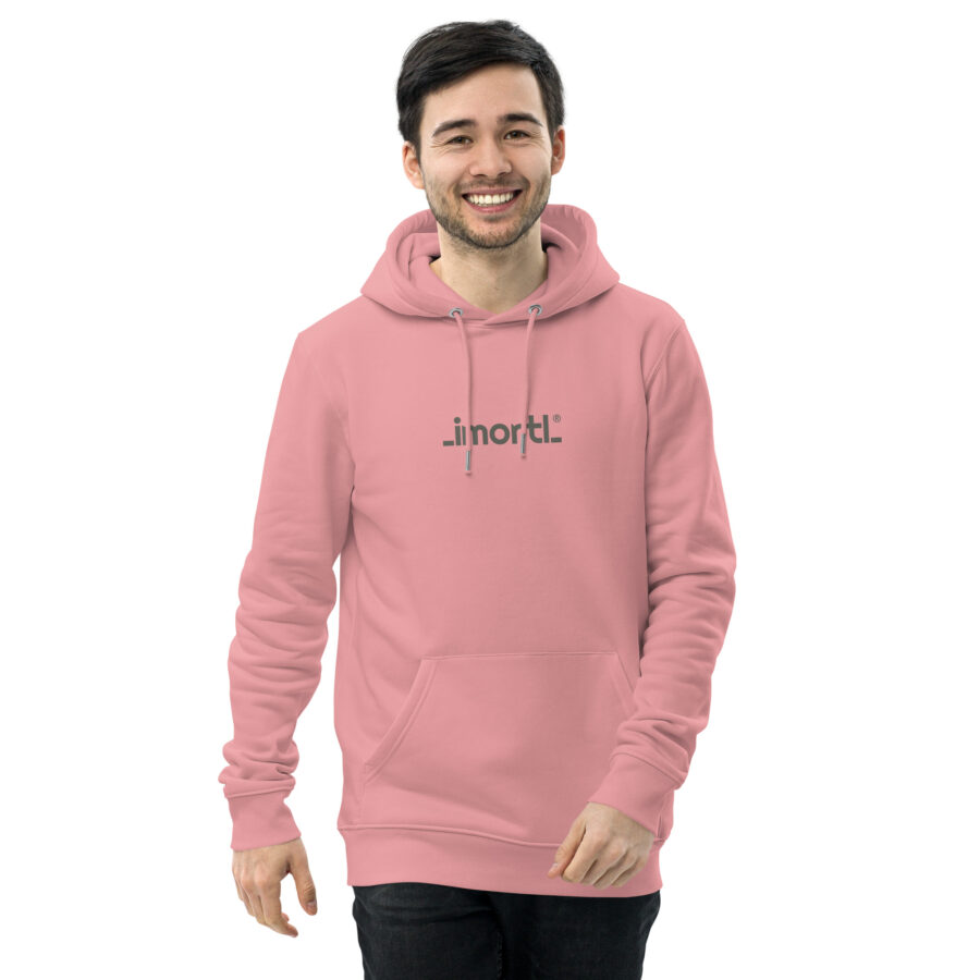 unisex essential eco hoodie canyon pink front 2 635fea556e2ba
