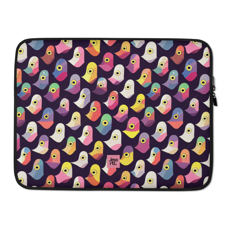 colourful abstract laptop sleeve 15 front