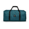 turquoise duffle bag fingerprint pattern back