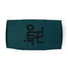 turquoise duffle bag fingerprint pattern bottom