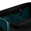 turquoise duffle bag fingerprint pattern inside pocket