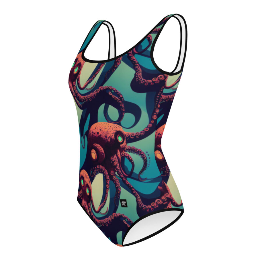 youth swimsuit cyberpunk octopus pattern  left