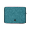 turquoise blue laptop sleeve 13 front fingerprint pattern