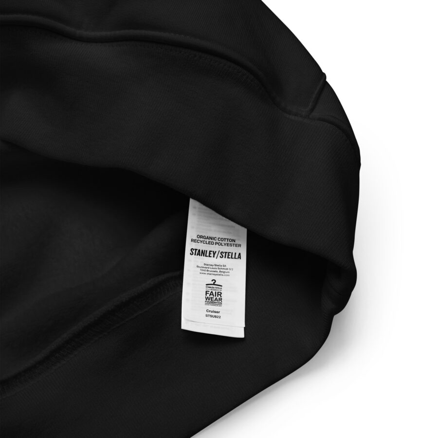 essential eco hoodie black product details 3