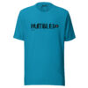 Christian colourful HUMBLEDunisex staple t shirt aqua front