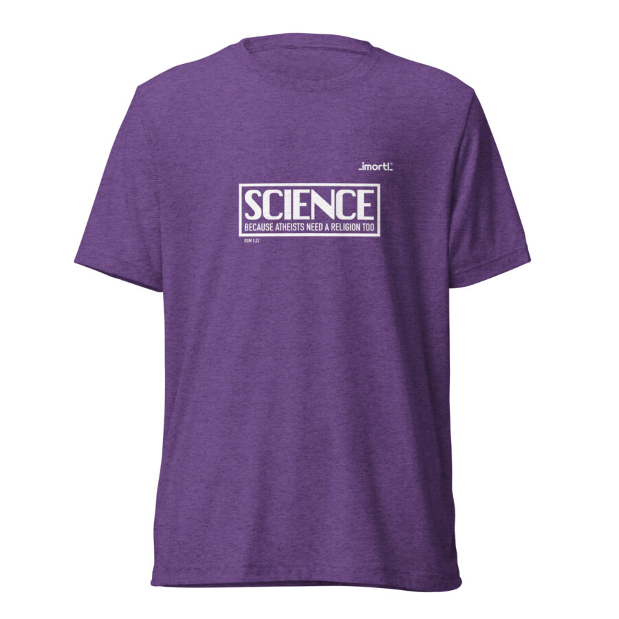 unisex tri blend t shirt purple triblend front