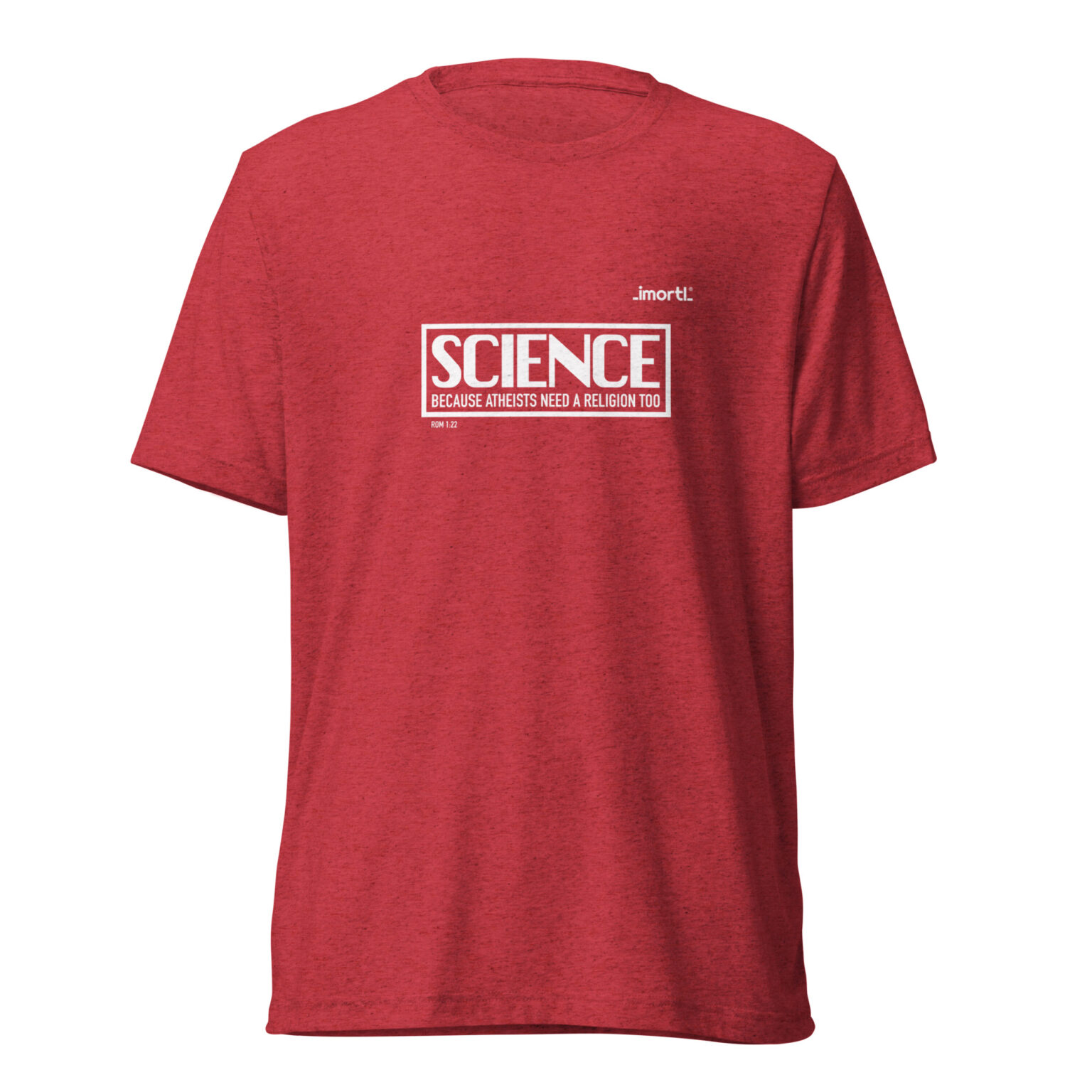 unisex tri blend t shirt red triblend front