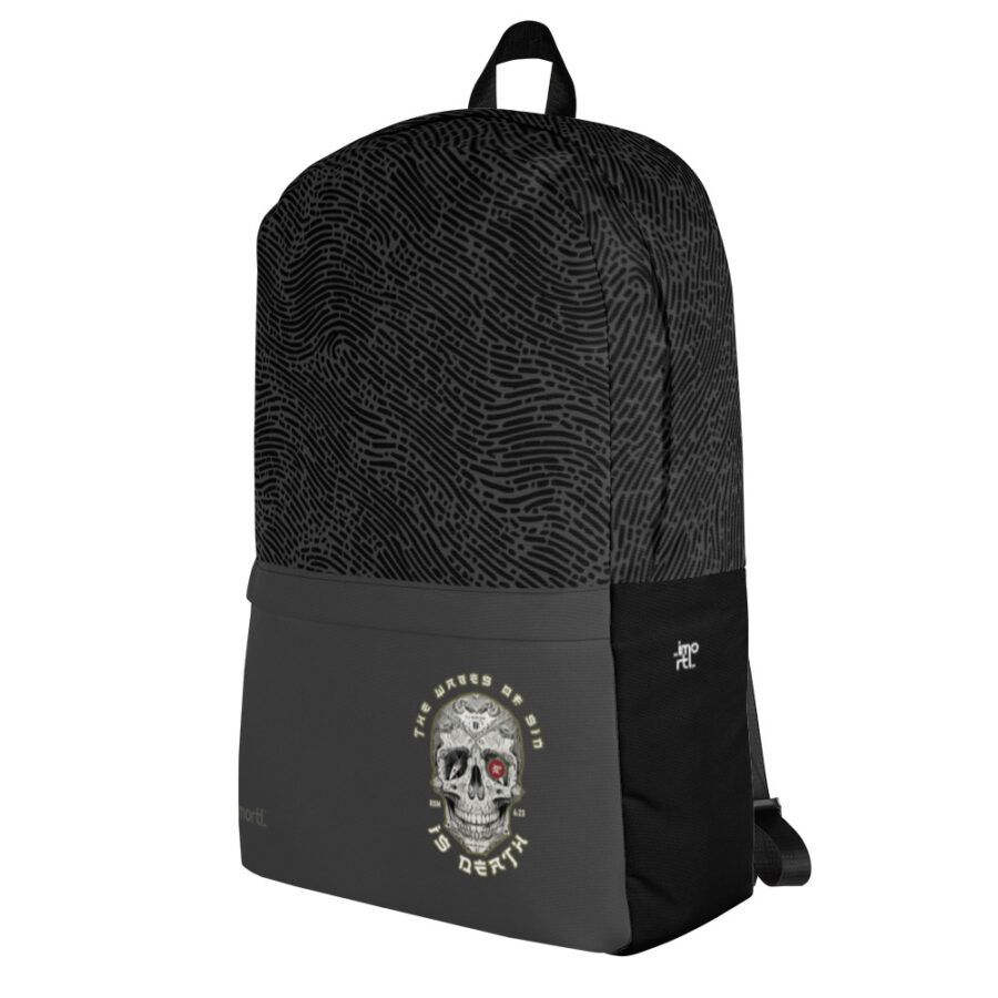 wages of sin grey backpack left