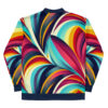 floral bomber jacket colourful leaves back