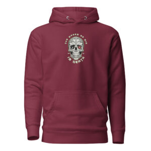 wages of sin christian premium hoodie maroon front