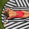 all over print one piece swimsuit white back eac