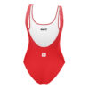 all over print one piece swimsuit white back eab