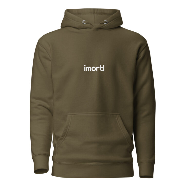 Unisex IMORTL signature hoodie – Khaki