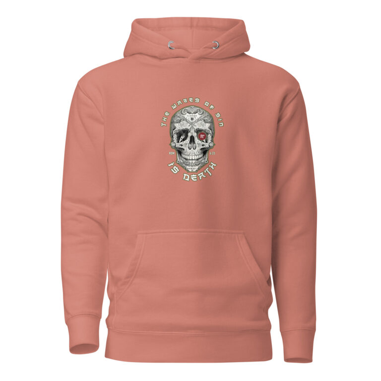 Unisex Wages of sin Christian Hoodie – Pink