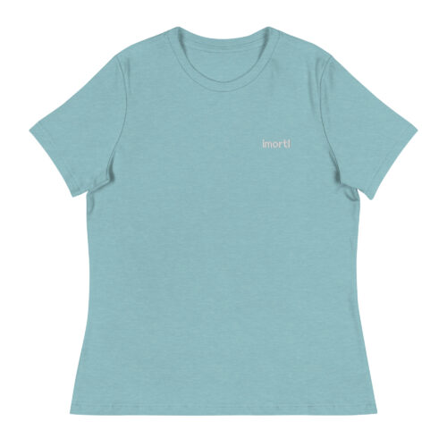 womens relaxed t shirt heather blue lagoon front bf.jpg