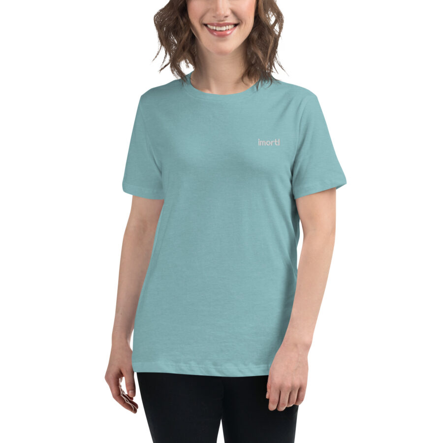 womens relaxed t shirt heather blue lagoon front bf.jpg