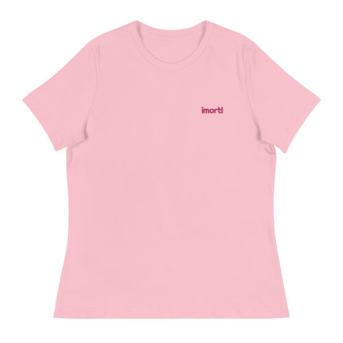 womens relaxed t shirt pink front cead.jpg