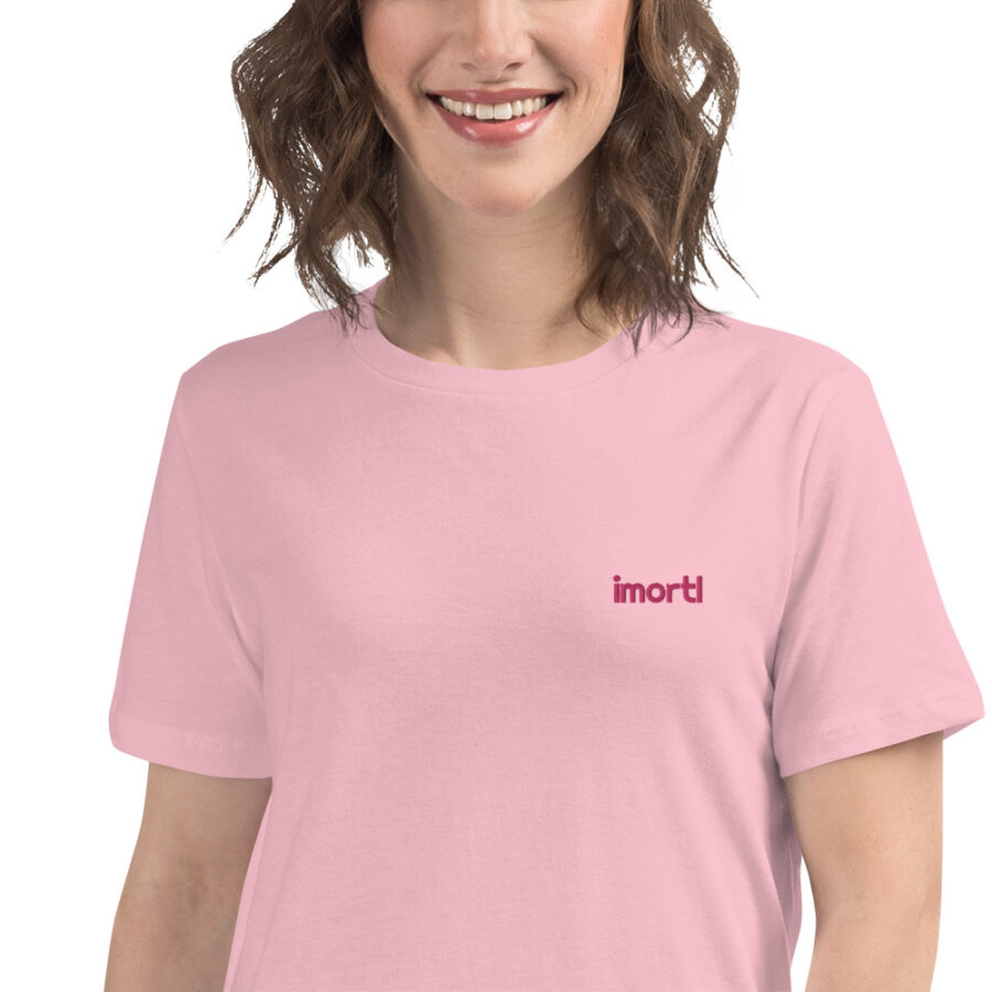 womens relaxed t shirt pink zoomed in ceb.jpg