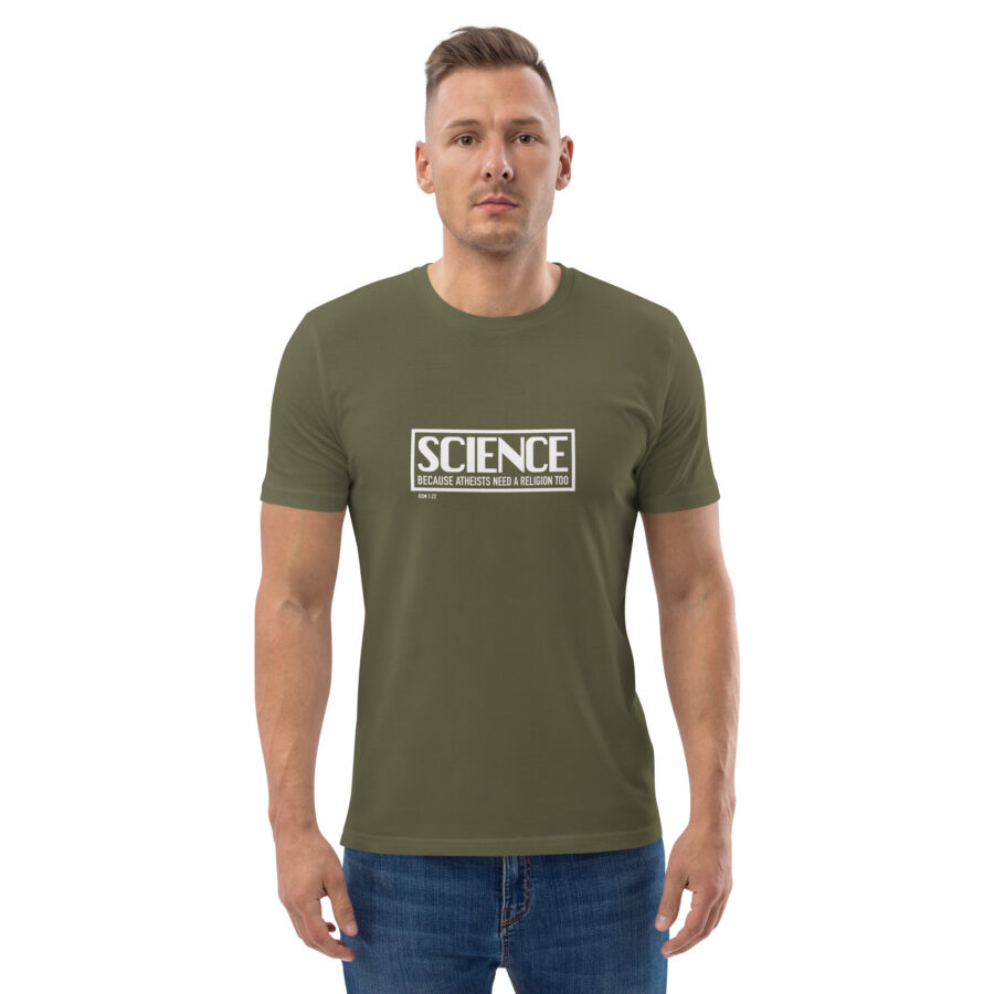 unisex organic cotton t shirt khaki front ced.jpg