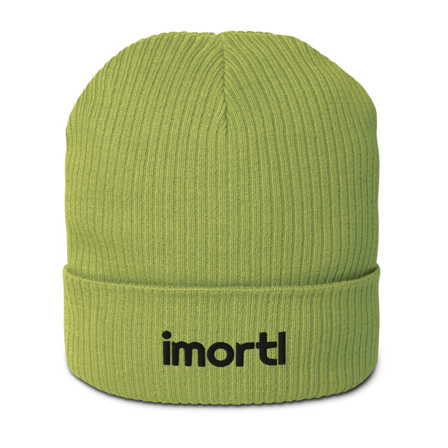 organic ribbed beanie leaf green front aff.jpg