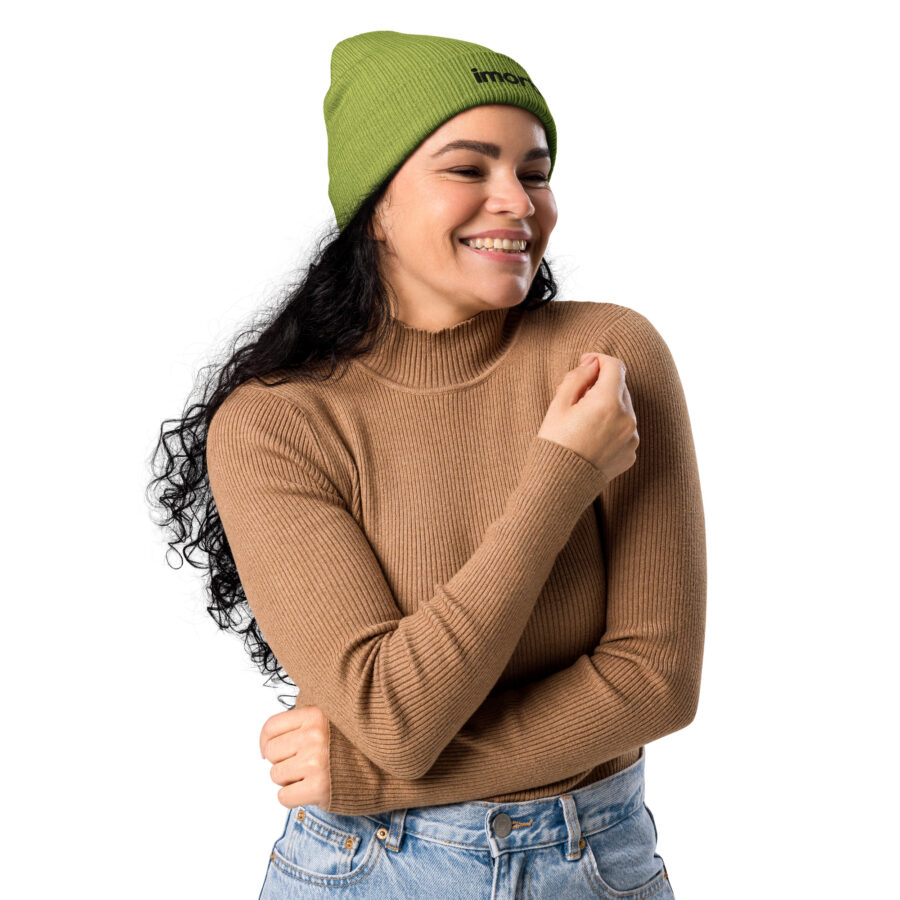 organic ribbed beanie leaf green right front a.jpg