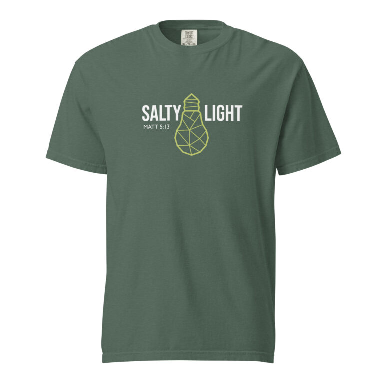 Modern Salt and Light Christian t-shirt – Blue Spruce