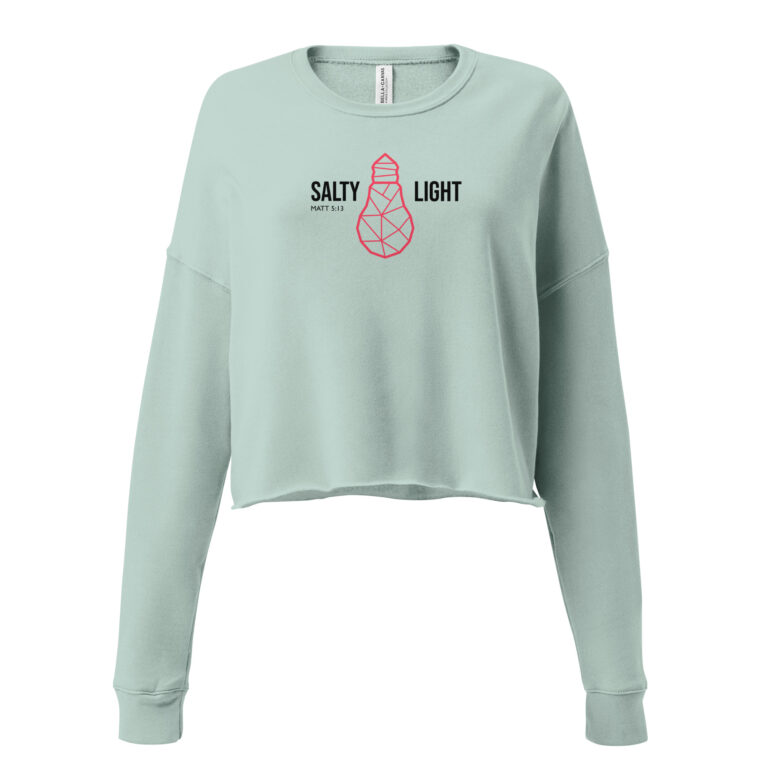Salty light Crop Sweatshirt – Dusty-blue