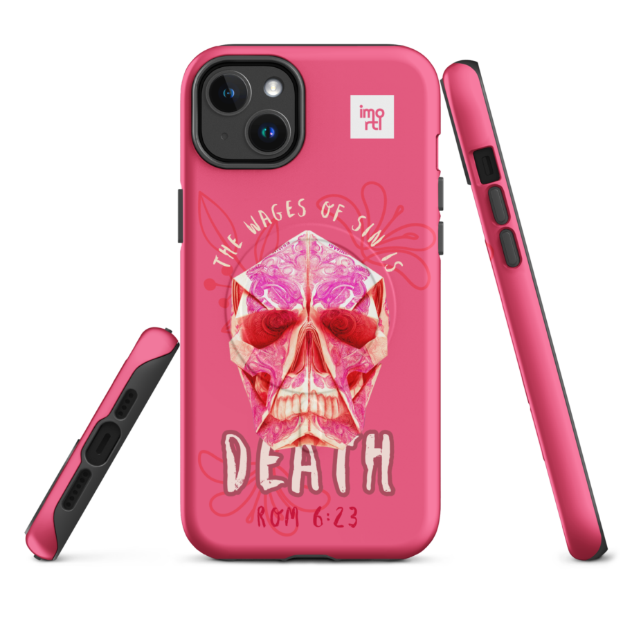 Wages Of Sin Christian MagSafe® tough case for iPhone® - Pink - Image 3