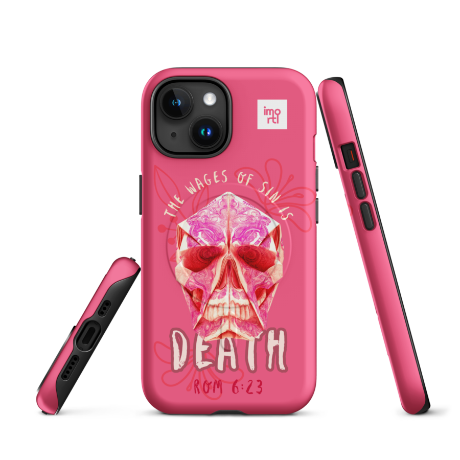 Wages Of Sin Christian MagSafe® tough case for iPhone® - Pink - Image 5