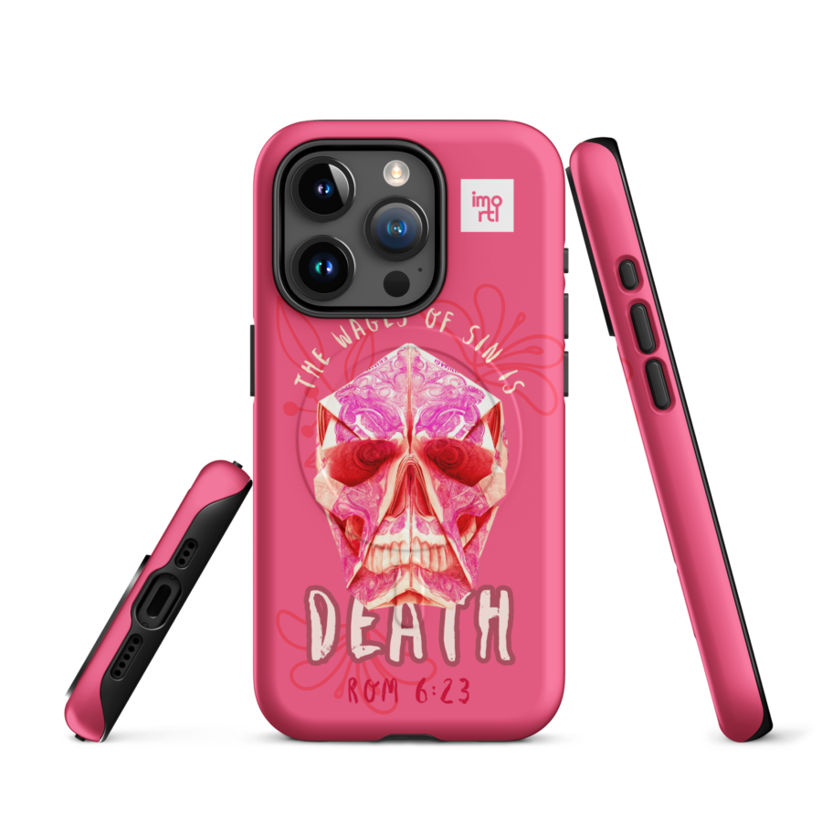 Wages Of Sin Christian MagSafe® tough case for iPhone® - Pink - Image 7