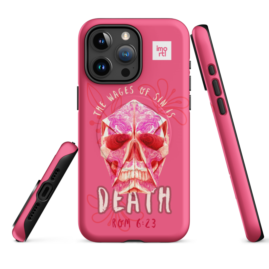 Wages Of Sin Christian MagSafe® tough case for iPhone® - Pink - Image 8