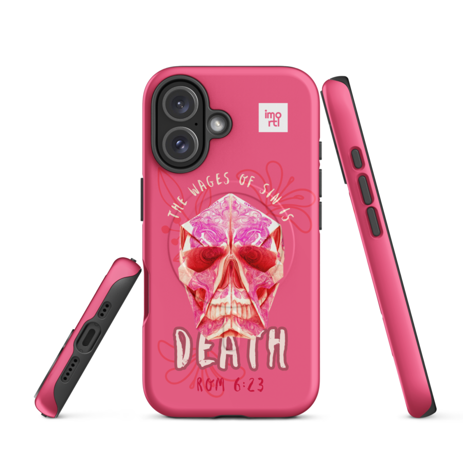 Wages Of Sin Christian MagSafe® tough case for iPhone® - Pink - Image 9