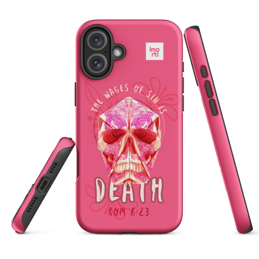 Wages Of Sin Christian MagSafe® tough case for iPhone® - Pink - Image 10