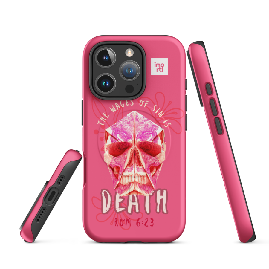 Wages Of Sin Christian MagSafe® tough case for iPhone® - Pink - Image 11