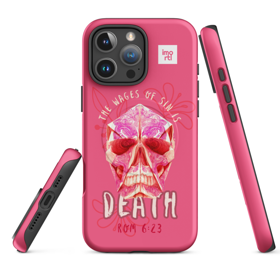 Wages Of Sin Christian MagSafe® tough case for iPhone® - Pink - Image 12