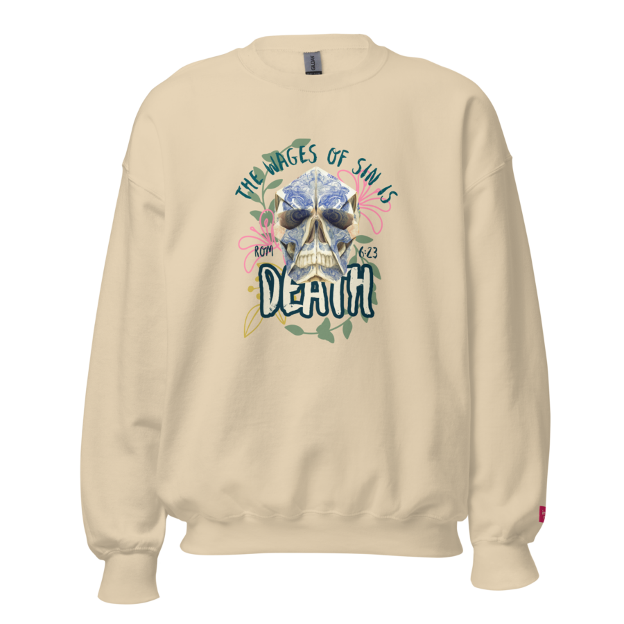 Wages of Sin sweatshirt - pastel colours - Image 3