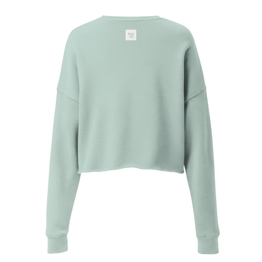 Wages of sin cropped sweatshirt - dusty blue - Image 4